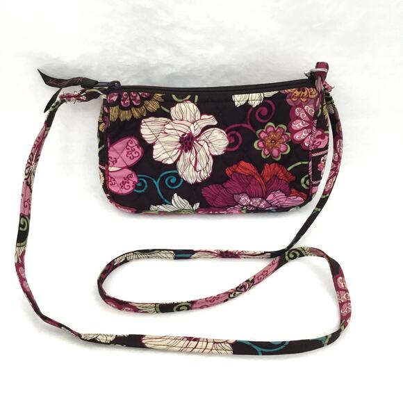 VERA BRADLEY Mod Floral Pink "Maggie" Crossbody/Shoulder Purse - Picture 1 of 5